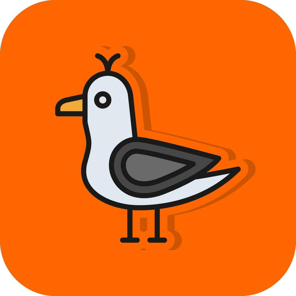 diseño de icono de vector de gaviota