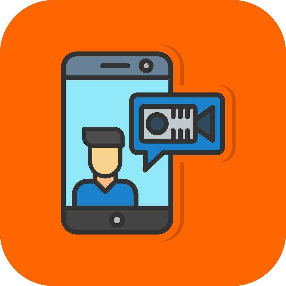 Video Chat Vector Icon Design