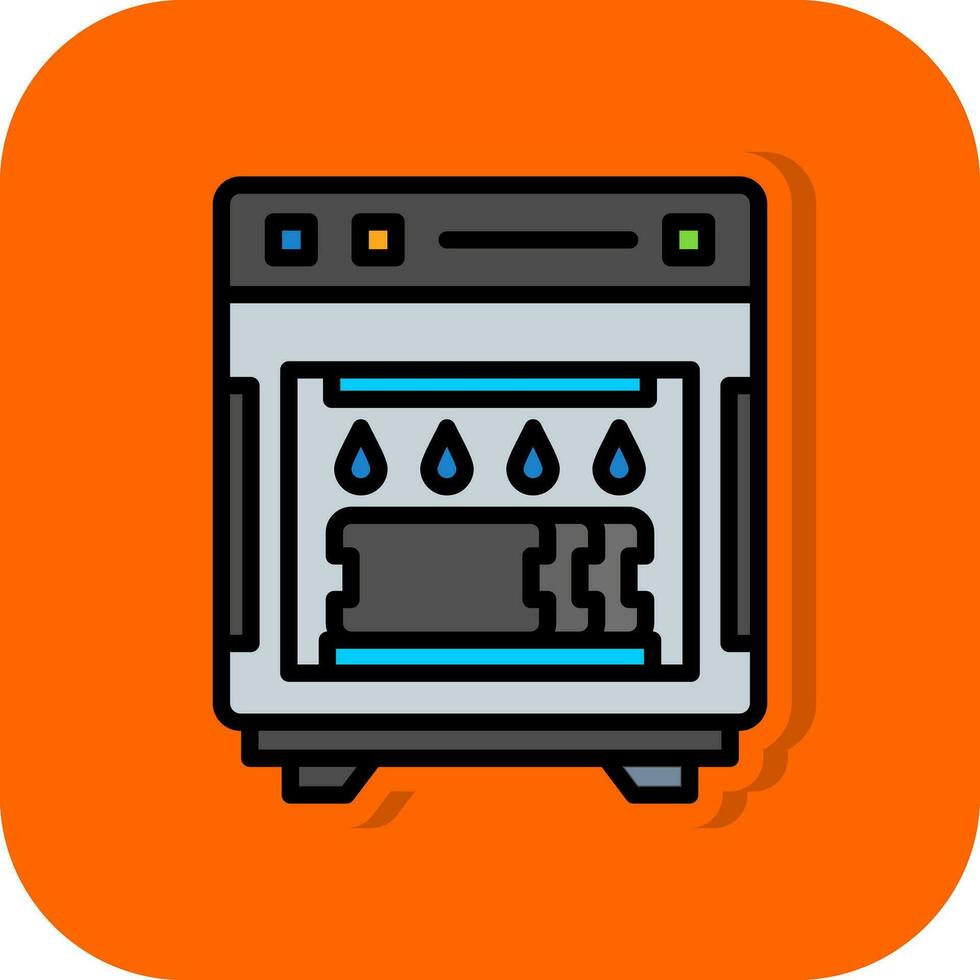 Dish Washer Vector Icon Design