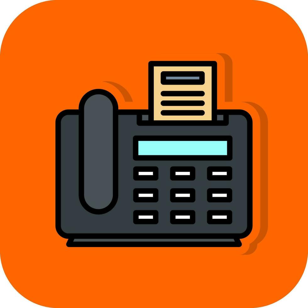 Fax Machine Vector Icon Design