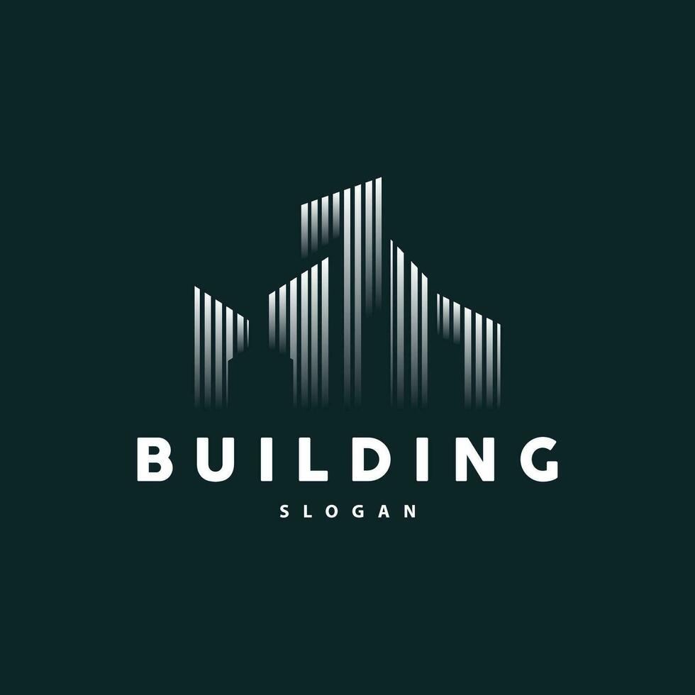 Building Real Estate Apartment Construction Logo, Elegant Premium Rustic Monogram Vector Design