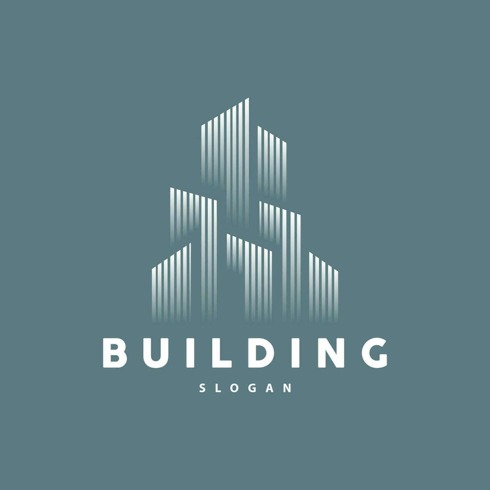 edificio real inmuebles Departamento construcción logo, elegante prima rústico monograma vector diseño