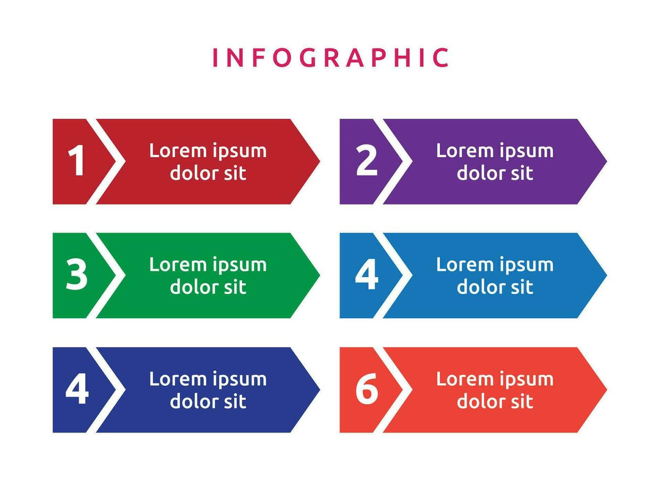 Vector blank business diagram infographics template element design chart step by step
