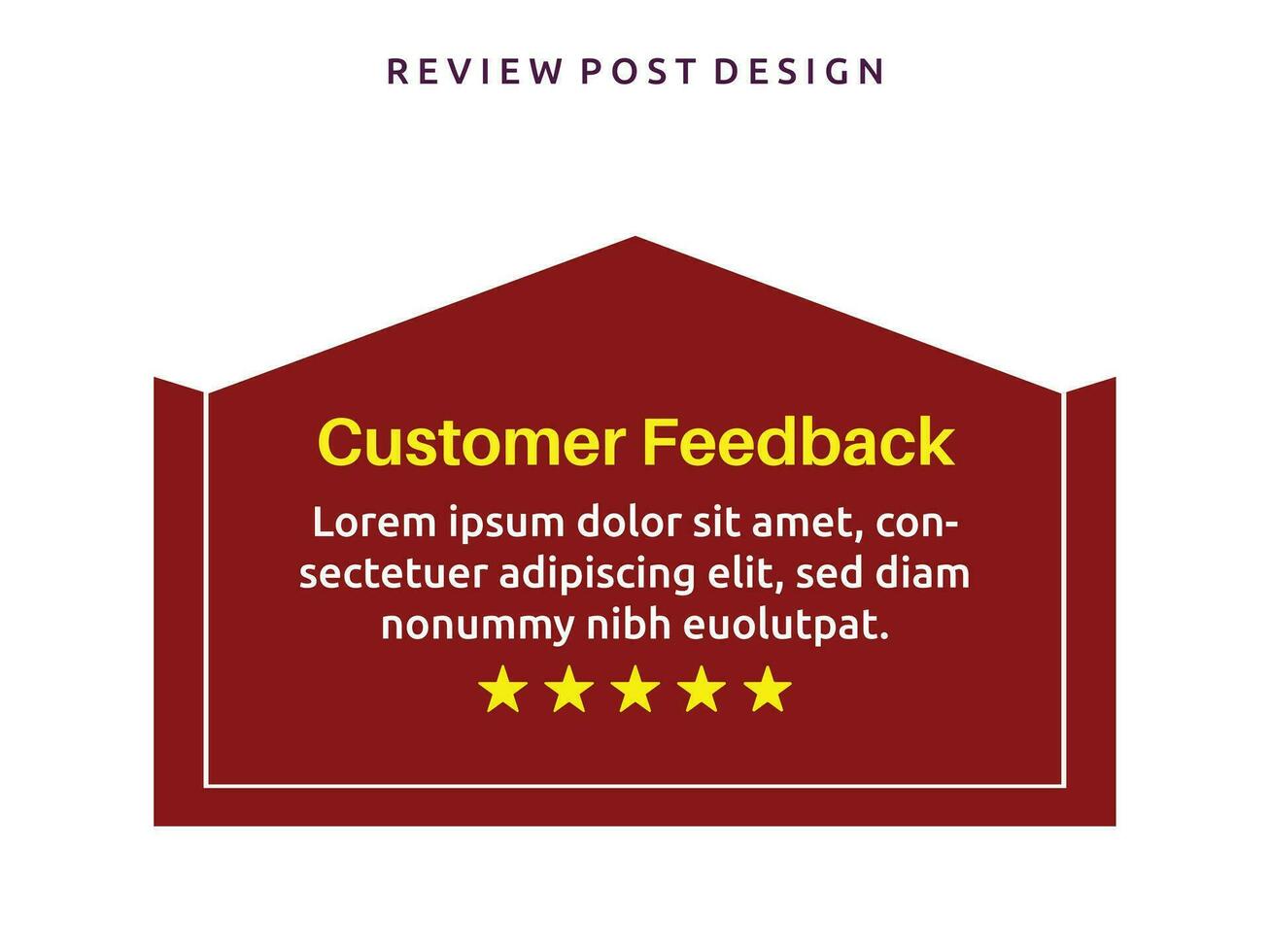 Vector customer feedback review social media post design template