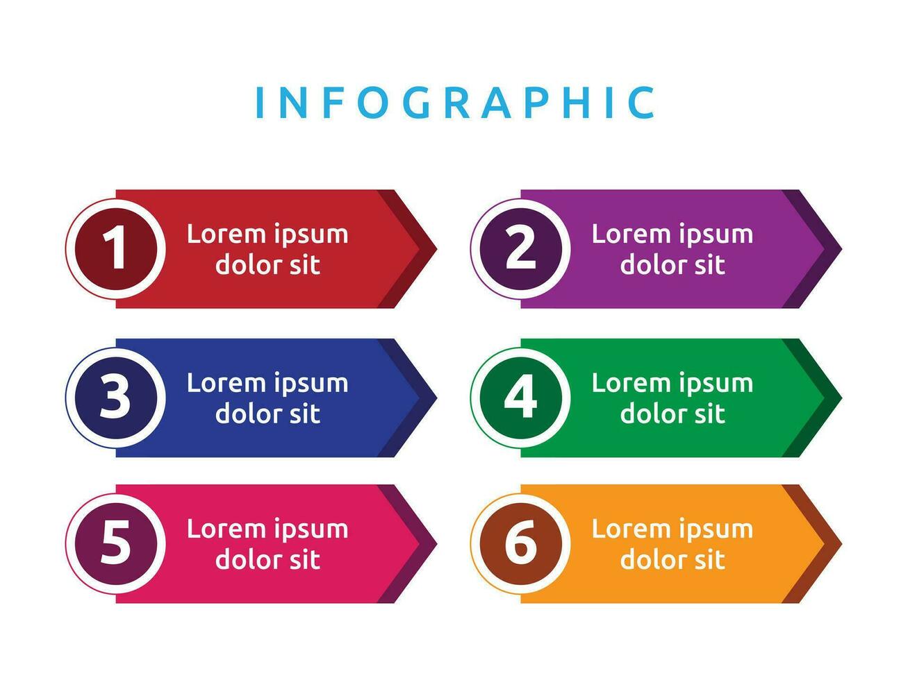 Vector blank business diagram infographics template element design chart step by step