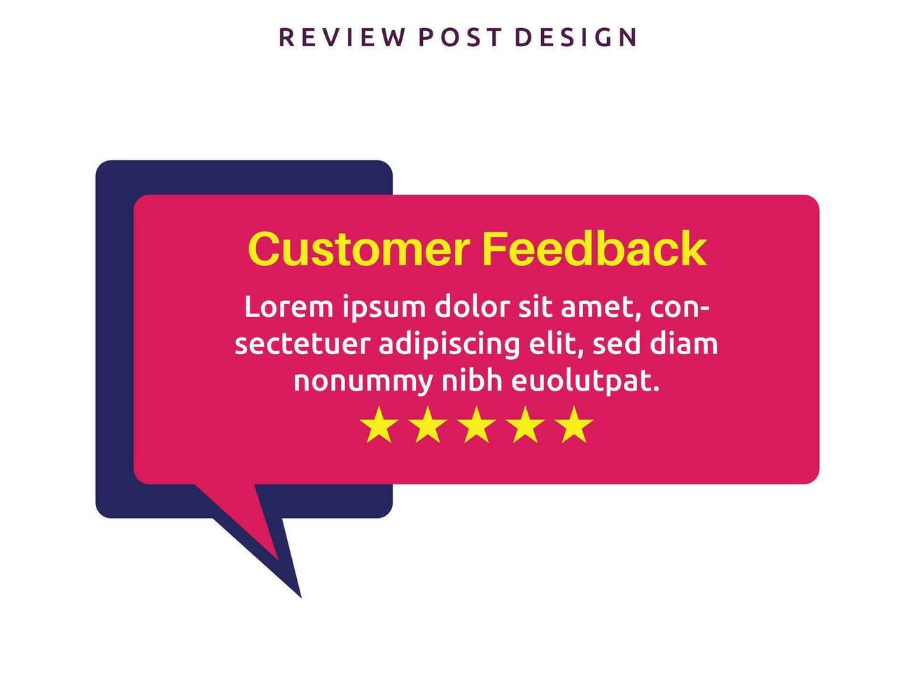 Vector customer feedback review social media post design template