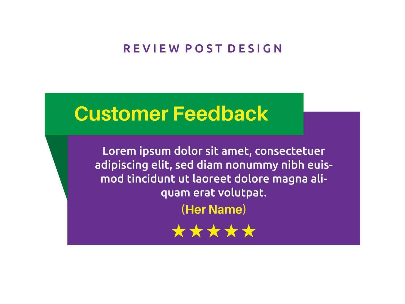 Vector customer feedback review social media post design template