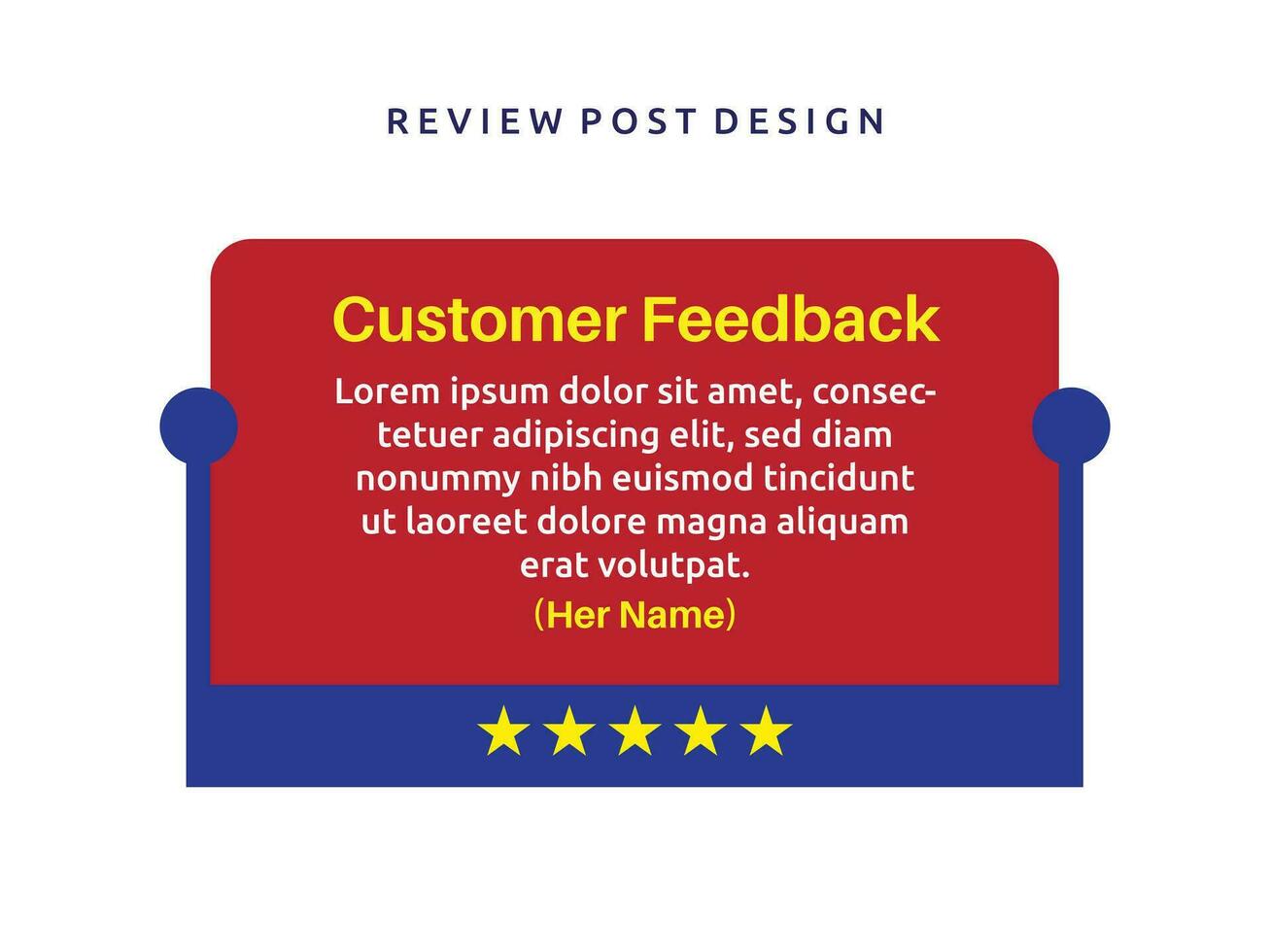 Vector customer feedback review social media post design template