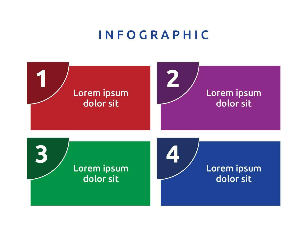 Vector blank business diagram infographics template element design chart step by step