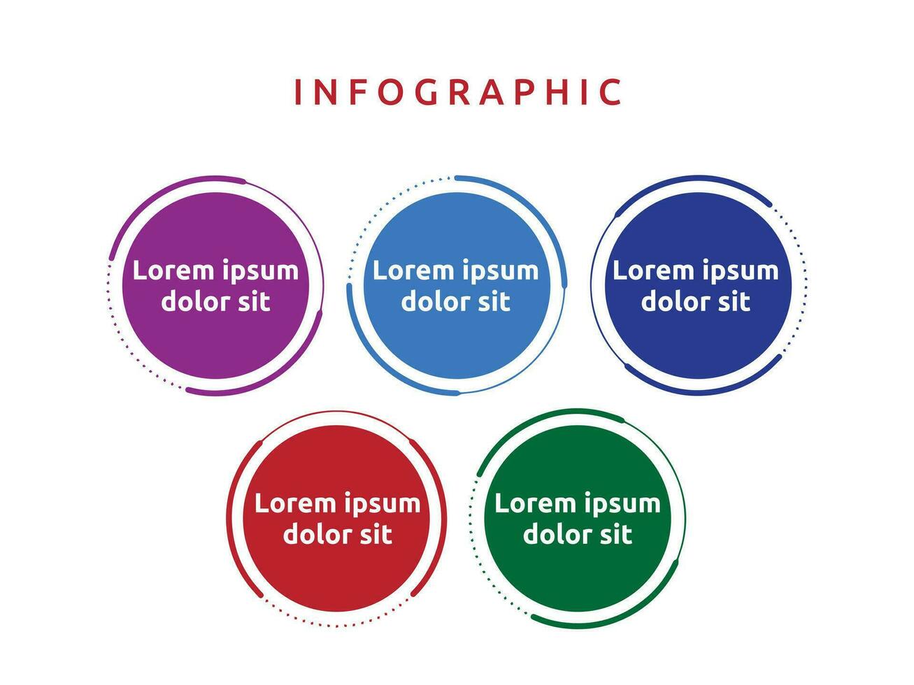 Vector blank business diagram infographics template element design chart step by step