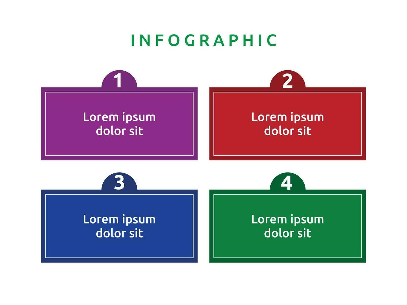 Vector blank business diagram infographics template element design chart step by step