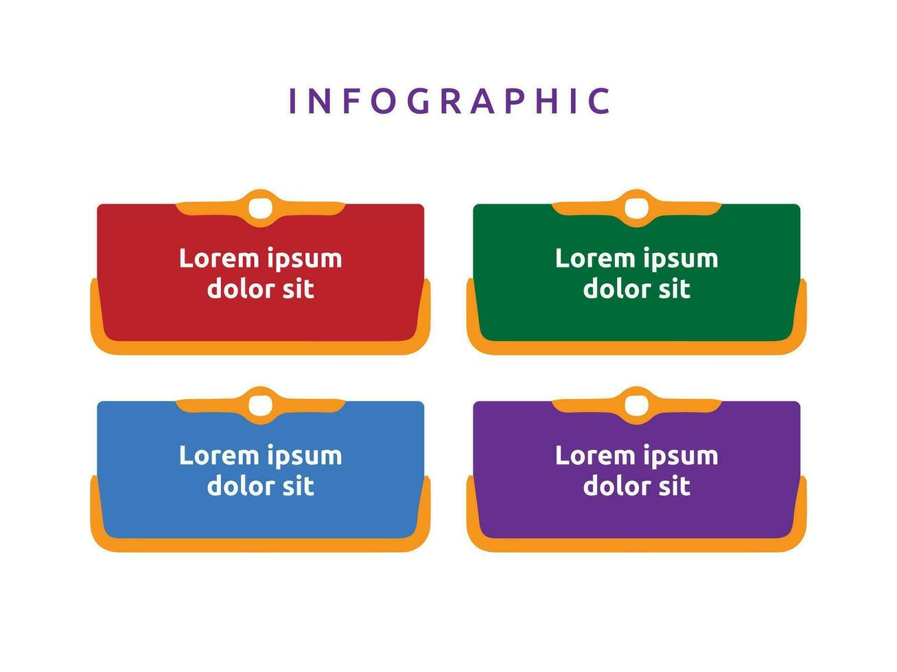 Vector blank business diagram infographics template element design chart step by step