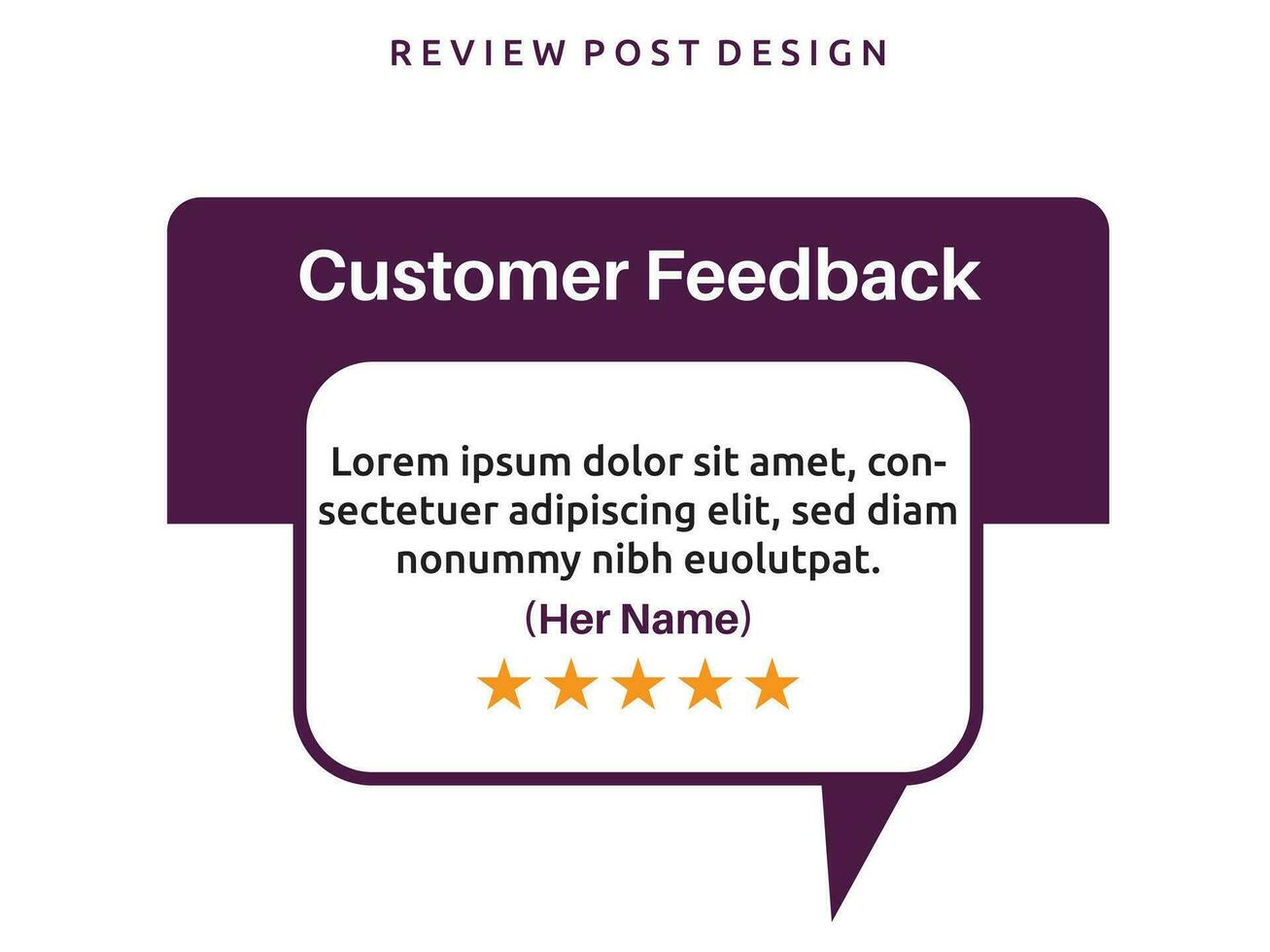 Vector customer feedback review social media post design template