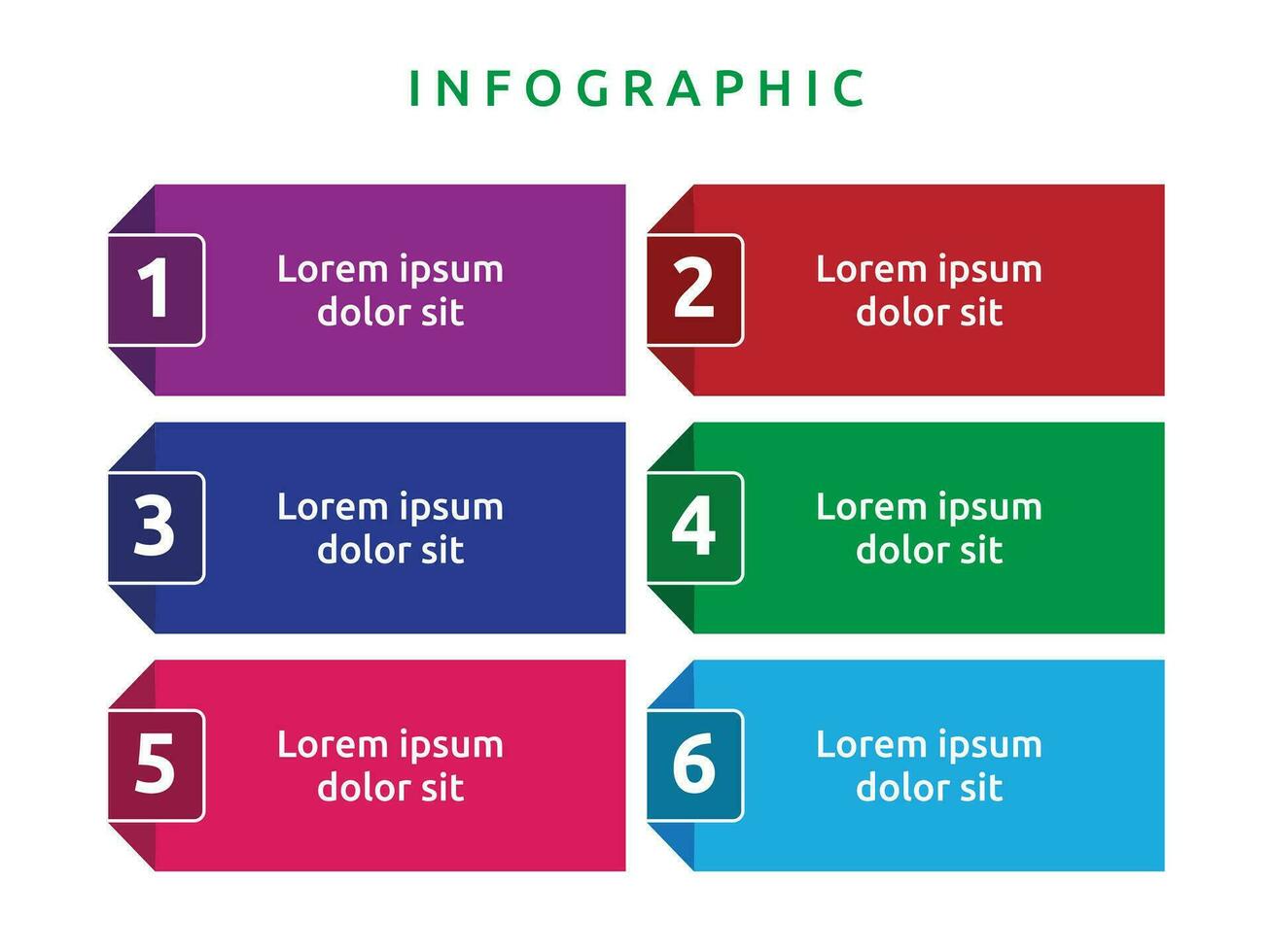 Vector blank business diagram infographics template element design chart step by step