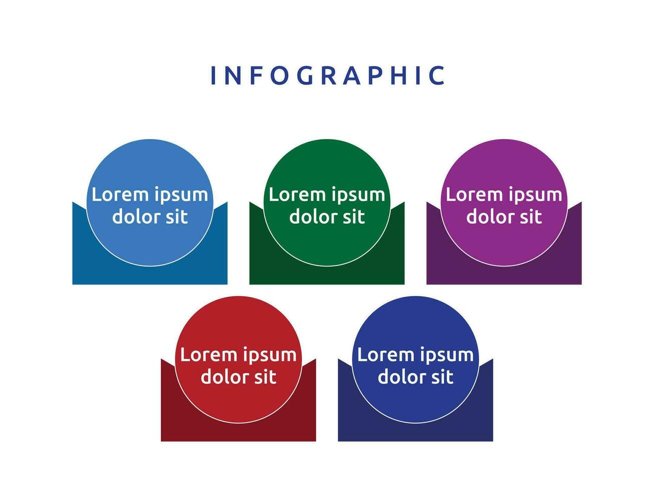 Vector blank business diagram infographics template element design chart step by step