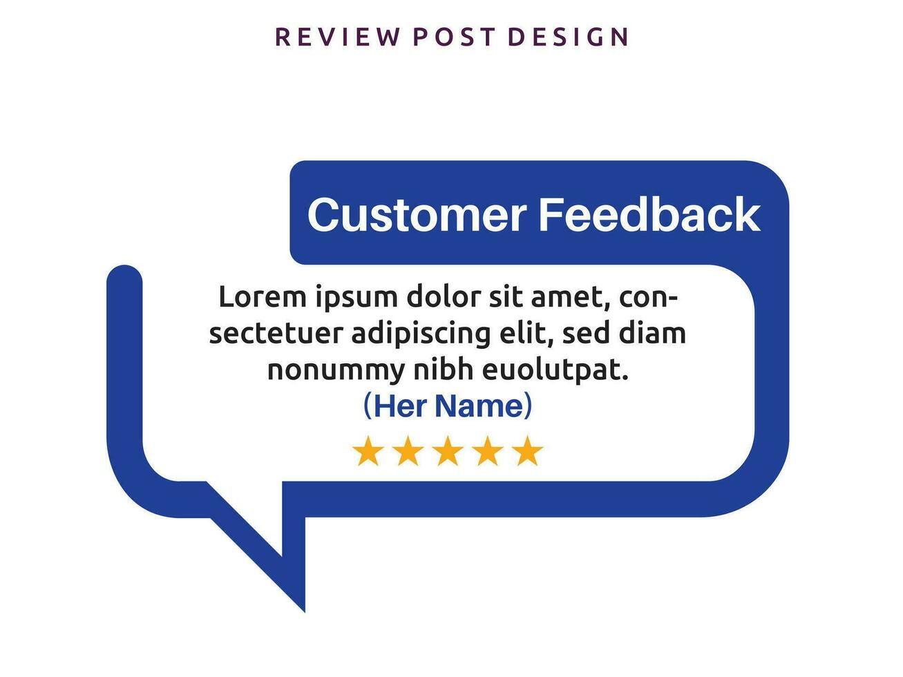 Vector customer feedback review social media post design template