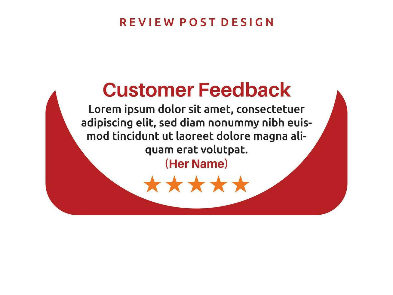 Vector customer feedback review social media post design template