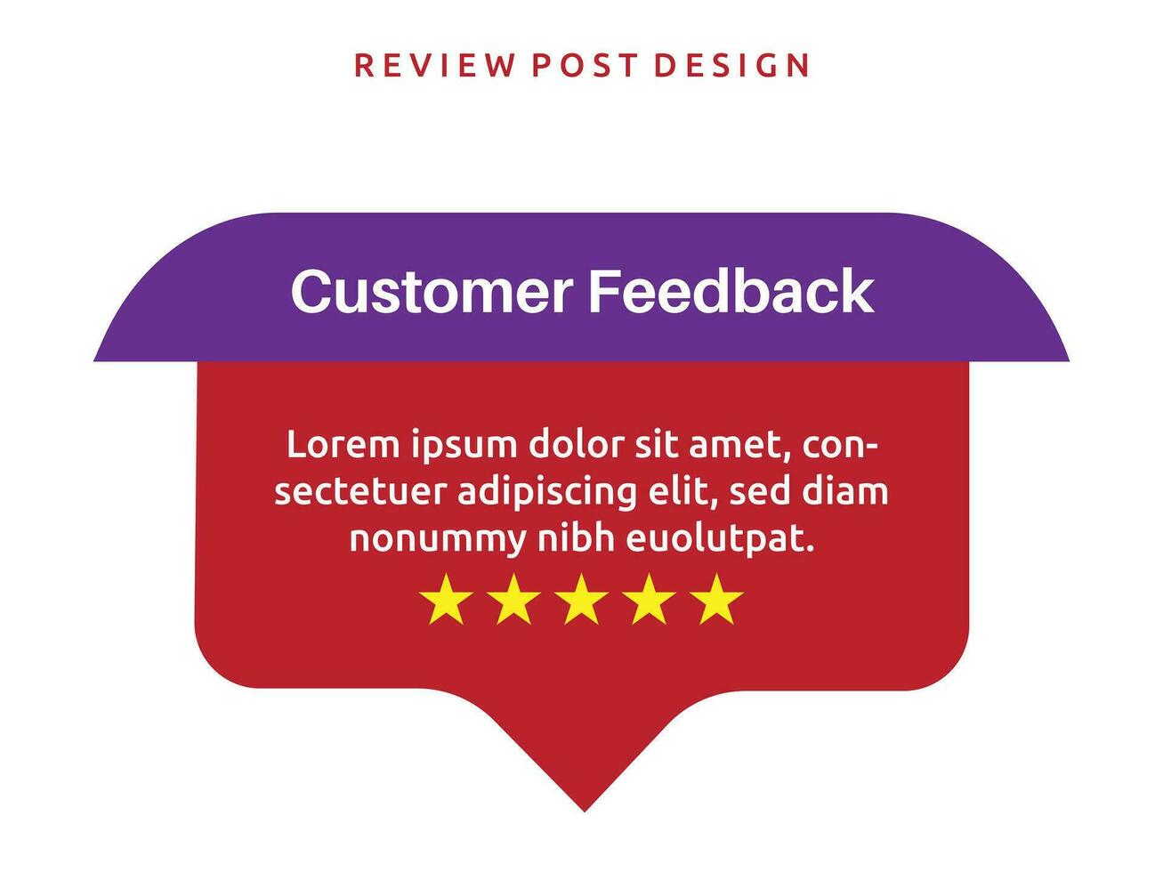 Vector customer feedback review social media post design template