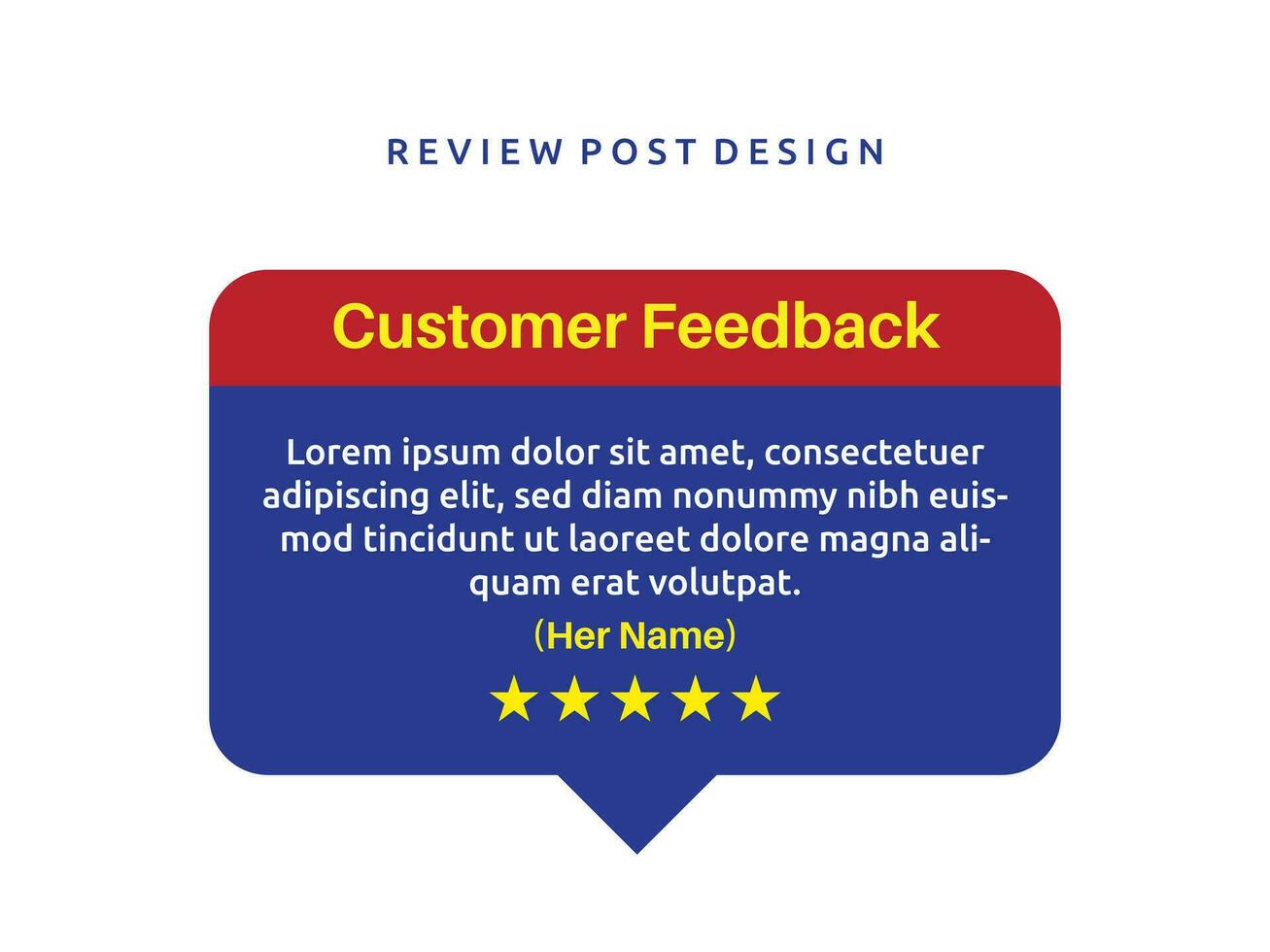 Vector customer feedback review social media post design template