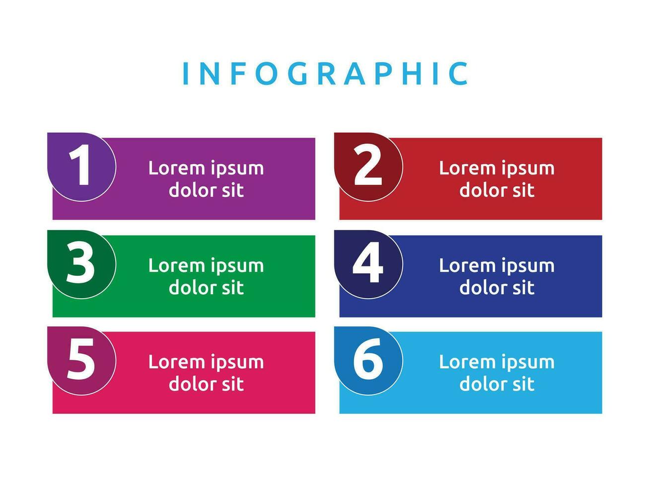 Vector blank business diagram infographics template element design chart step by step