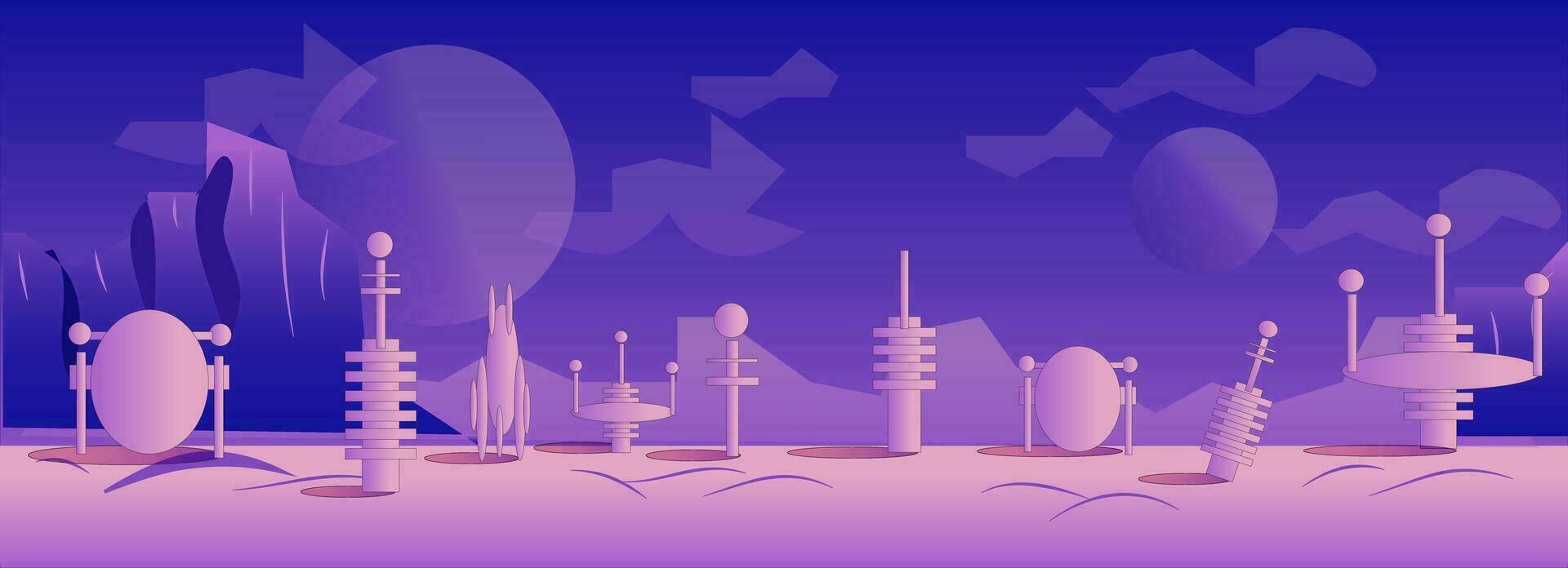 Alien City Game Background vector