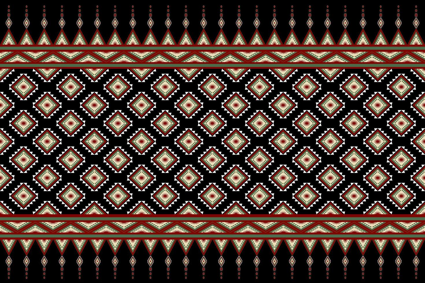 Geometric ethnic pattern traditional Design for background,carpet,wallpaper,clothing,wrapping,Batik,fabric,sarong,Vector illustration embroidery style. vector