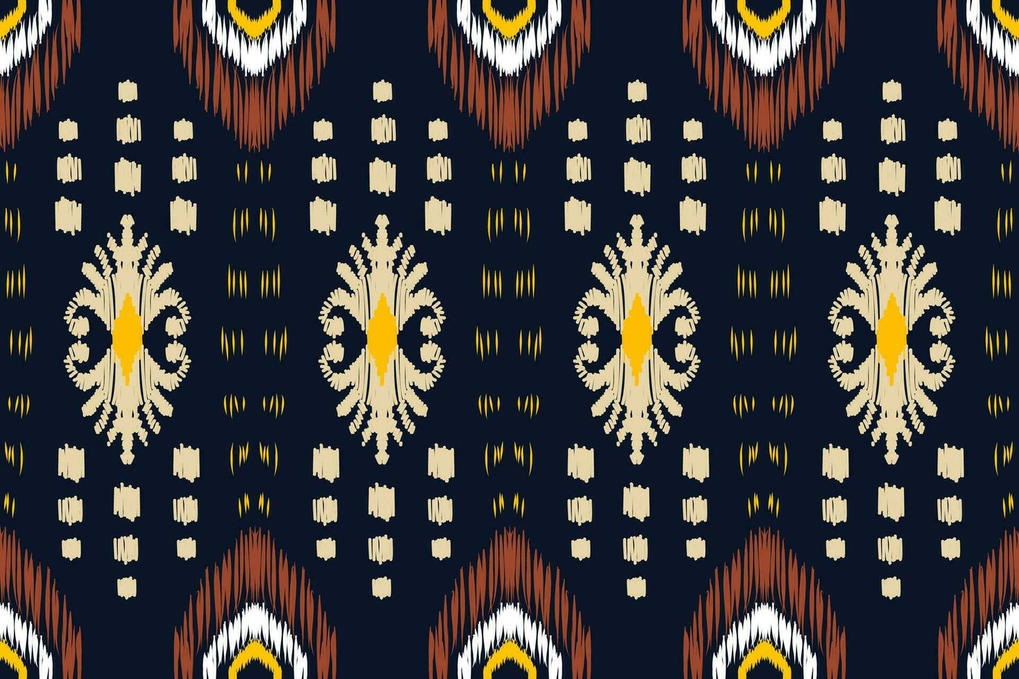 Seamless pattern, traditional ethnic pattern on dark blue background, aztec abstract vector pattern