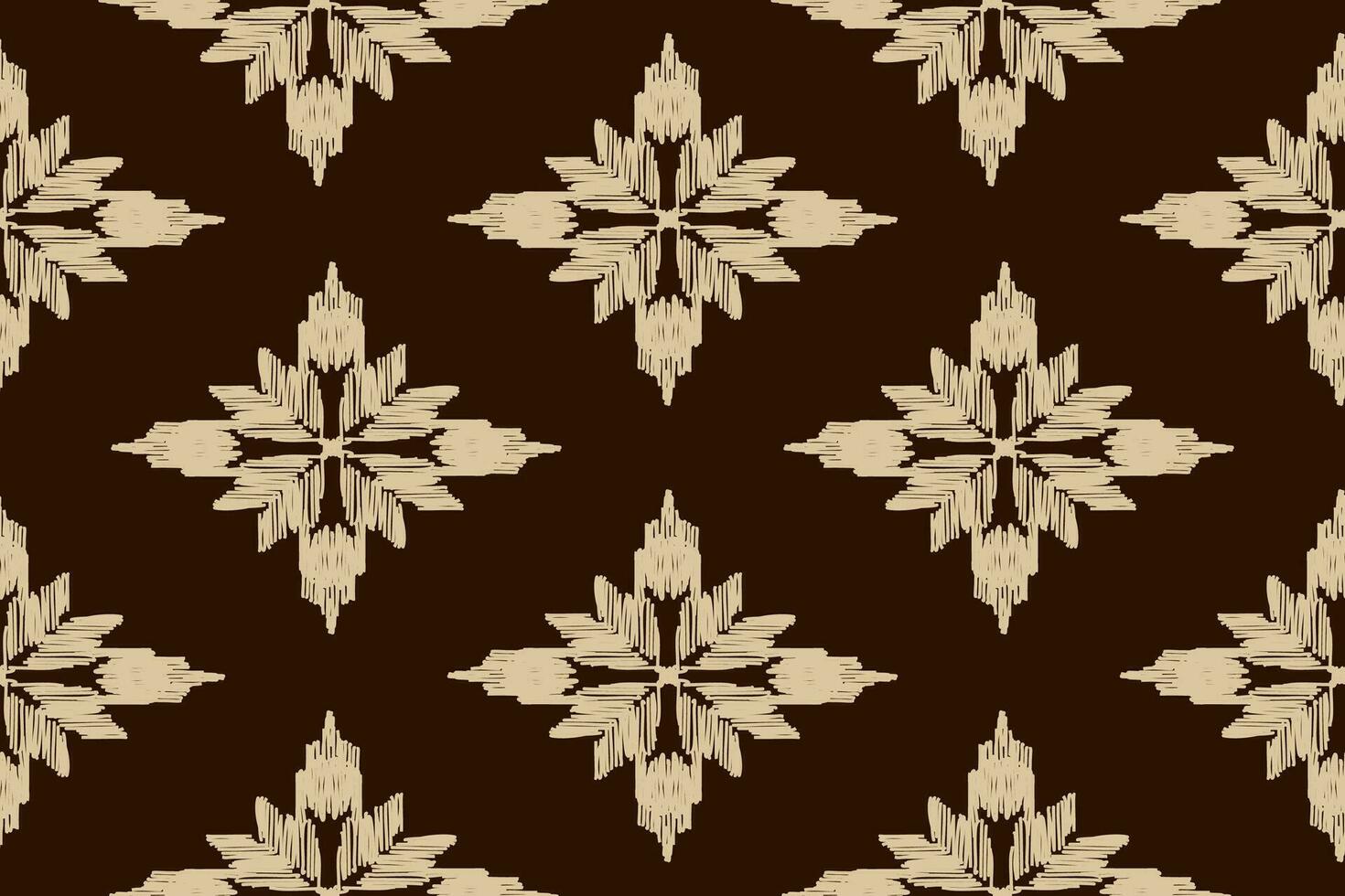 Seamless pattern, traditional ethnic pattern on brown background, aztec abstract vector pattern design for