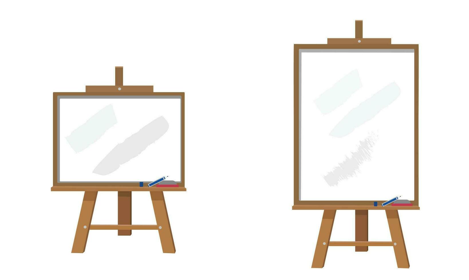 Premium Vector  Blank whiteboard on easel stand