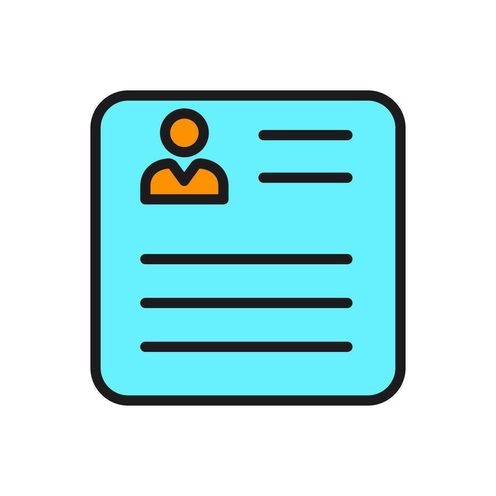 Resume Vector Icon,Job interview form illustratio,diisolasi dengan latar belakang putih.