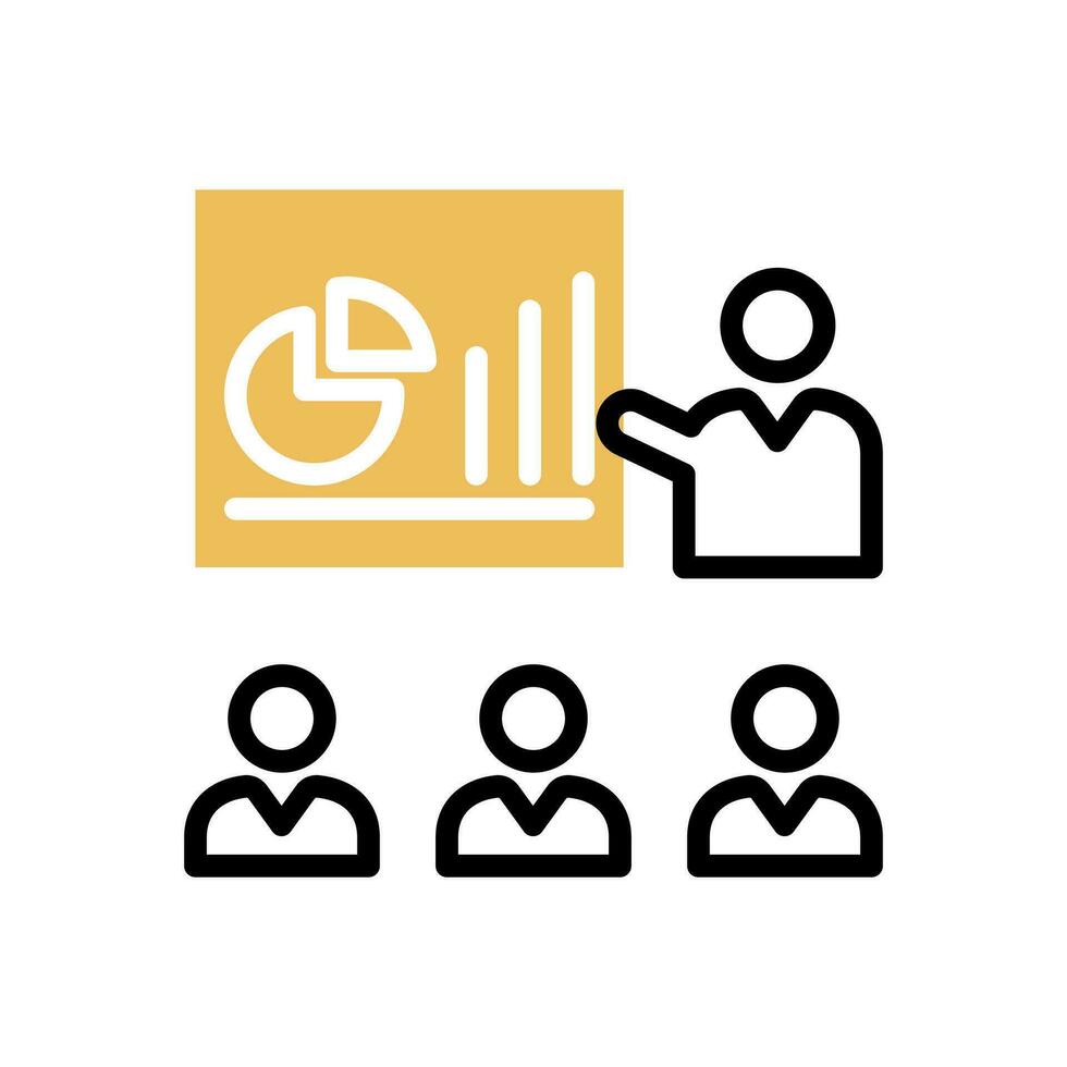 Training icon,briefing icon. editable isolated white background. vector