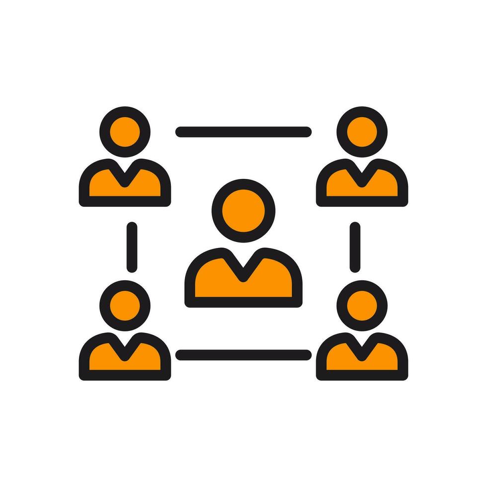 Concept of unity and teamwork. Togetherness and cooperation icon. Group. Vector illustration isolated on white background.