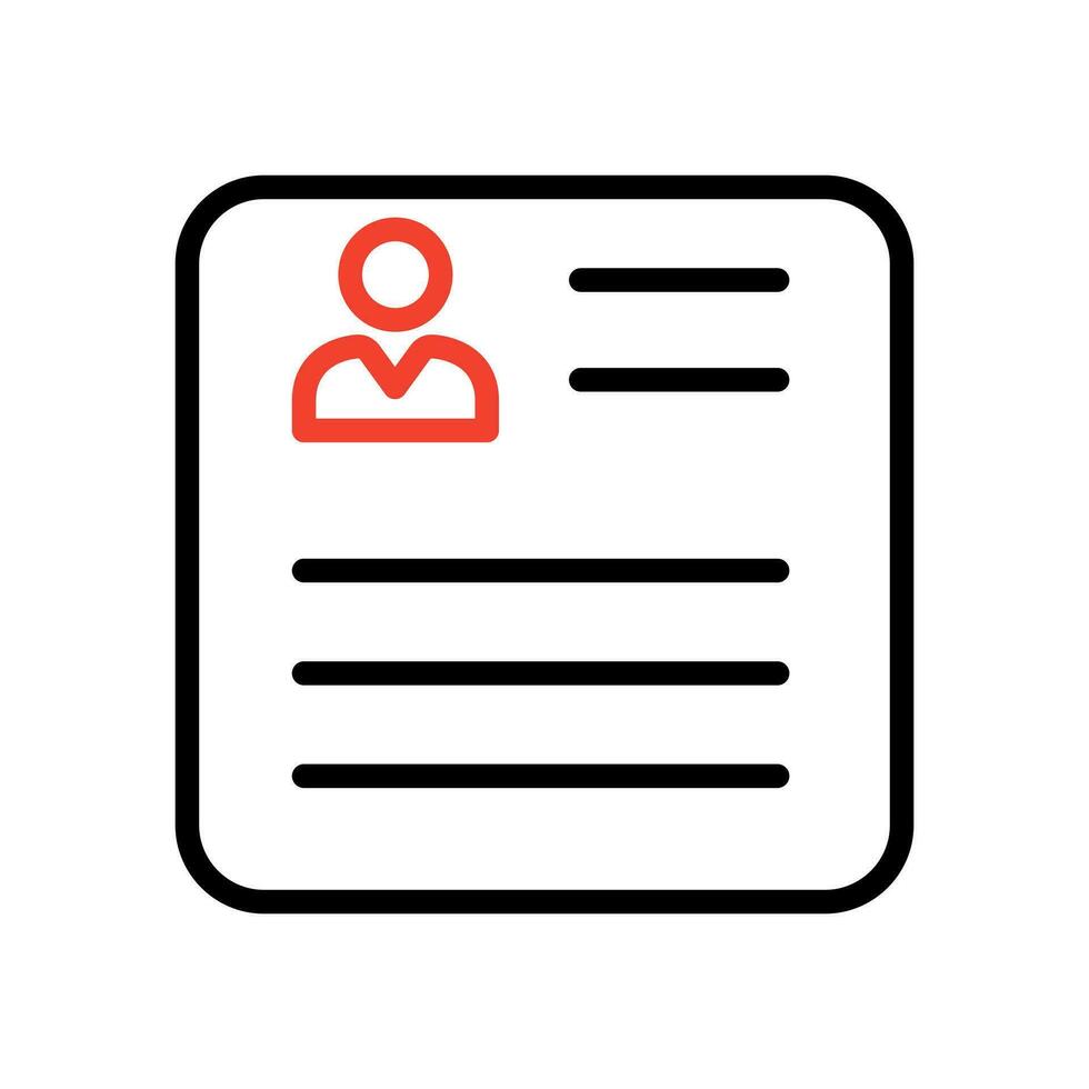 Resume Vector Icon,Job interview form illustratio,diisolasi dengan latar belakang putih.