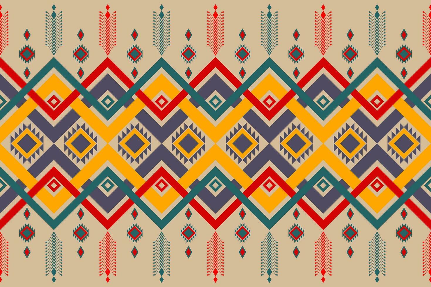 ethnic geometric seamless pattern. Design for fabric, clothes, decorative paper, wrapping, textile, embroidery, illustration, vector