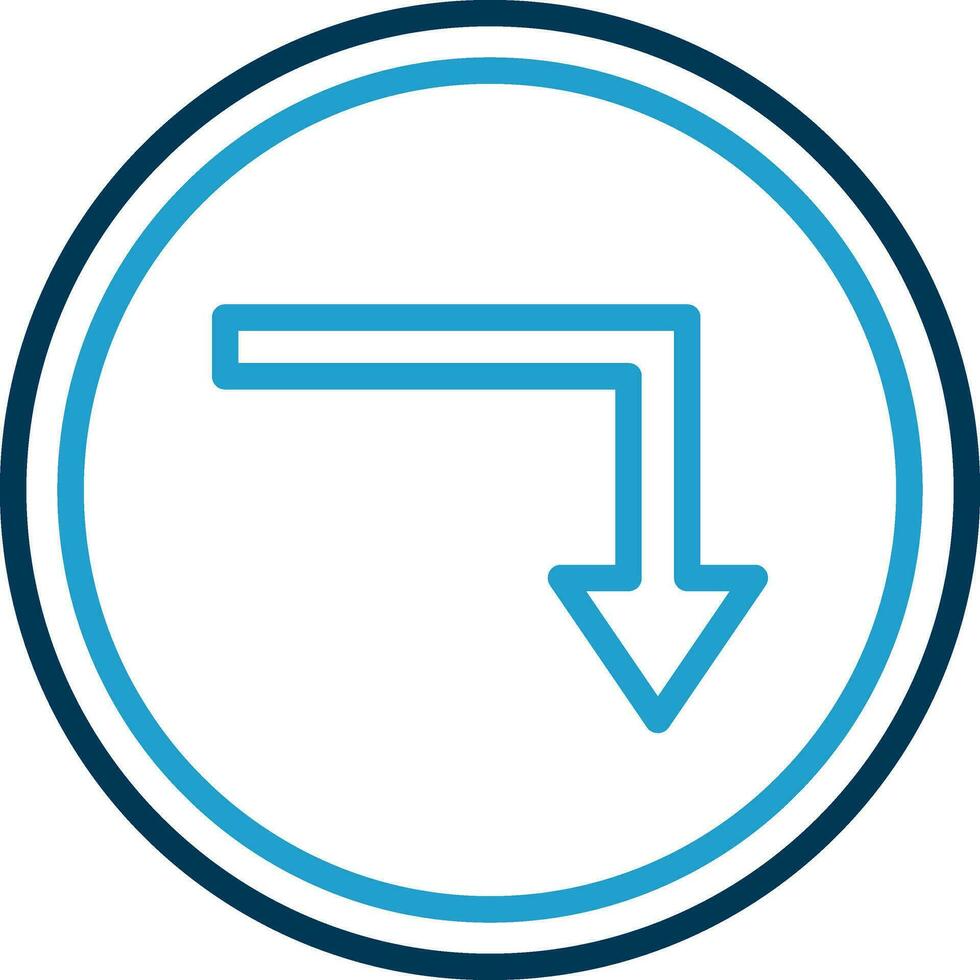 Turn Down Vector Icon Design