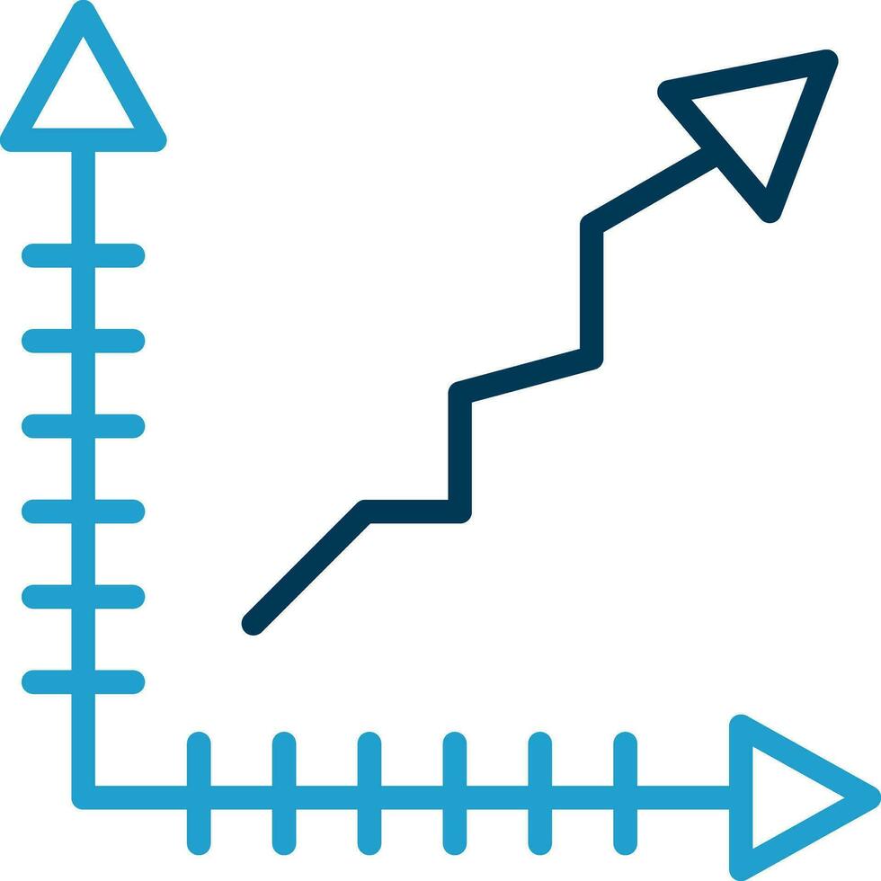Line Chart Vector Icon Design