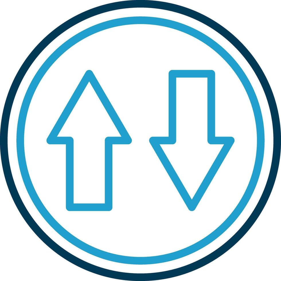 Up and Down Arrow Vector Icon Design