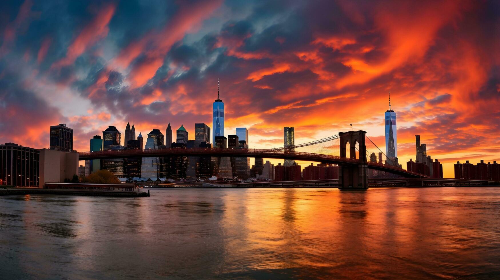 sunset across the city photo