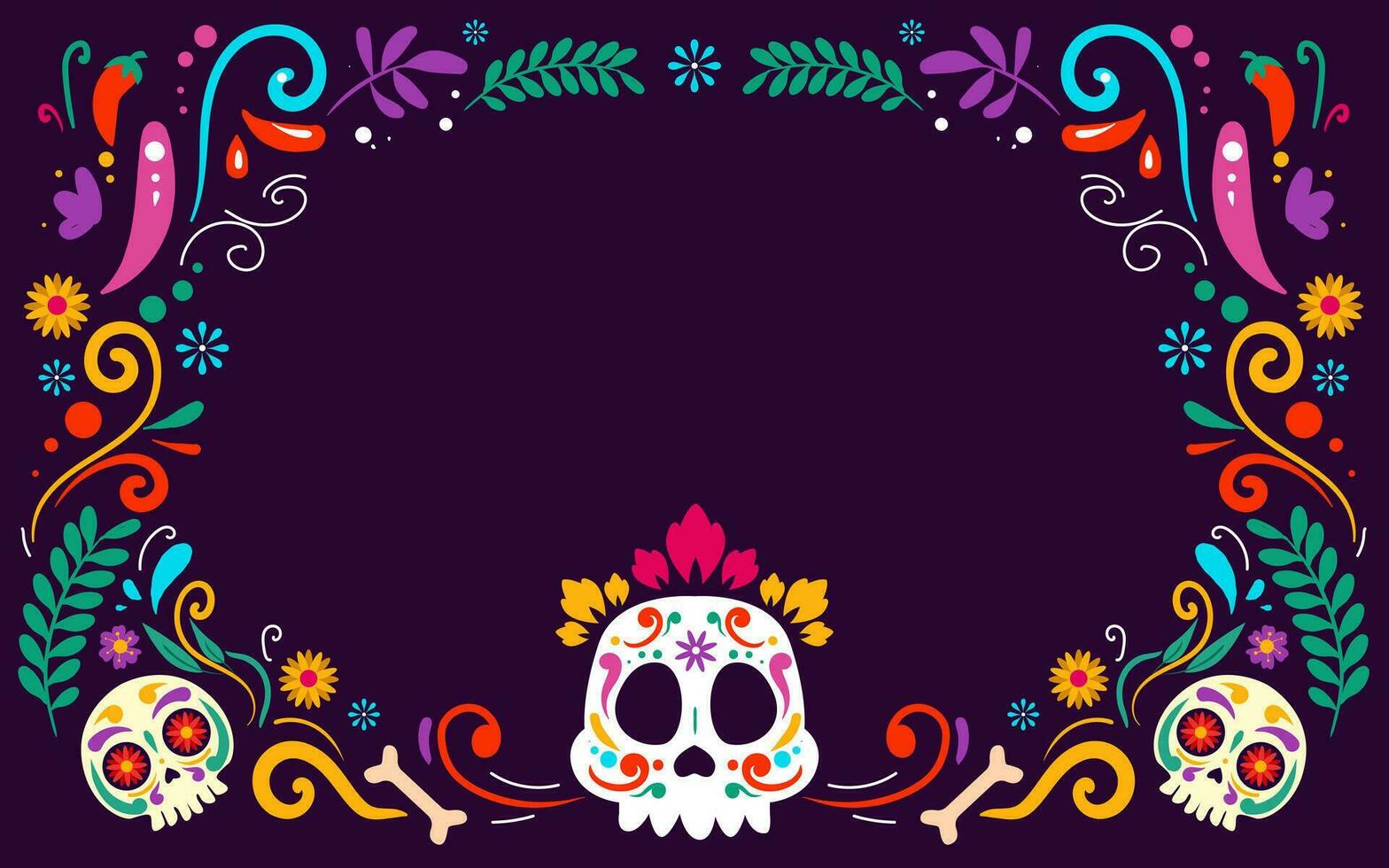 Happy Dia De Muertos Background vector