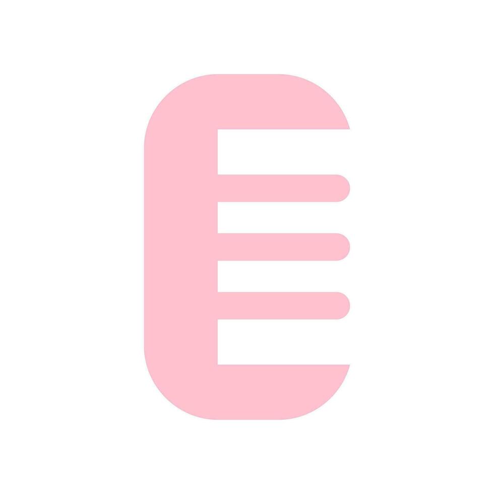 Pink Comb Simple Isolated Flat Icon. Suitable for infographics, books, banners and other designs vector