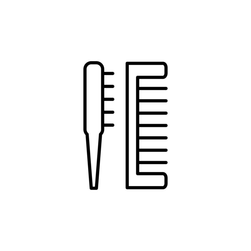 Comb Vector Line Sign. Perfect for web sites, books, stores, shops. Editable stroke in minimalistic outline style