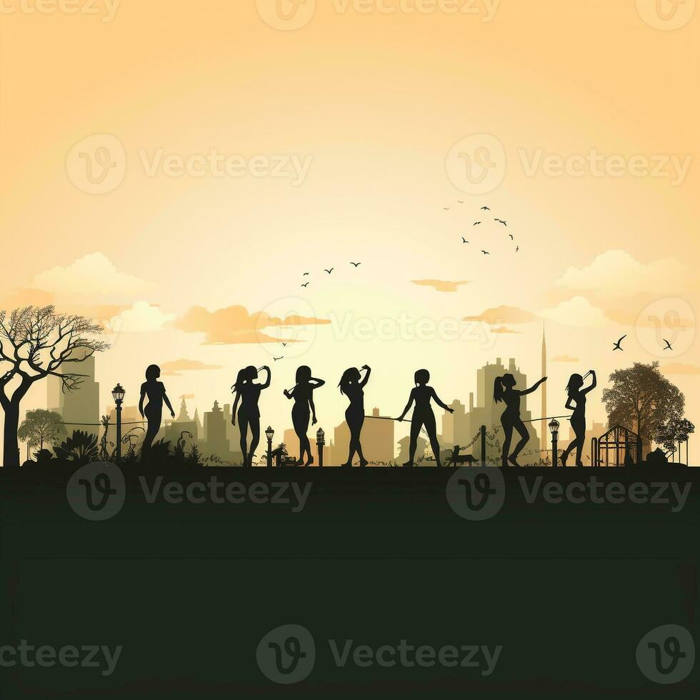 Health silhouettes background photo