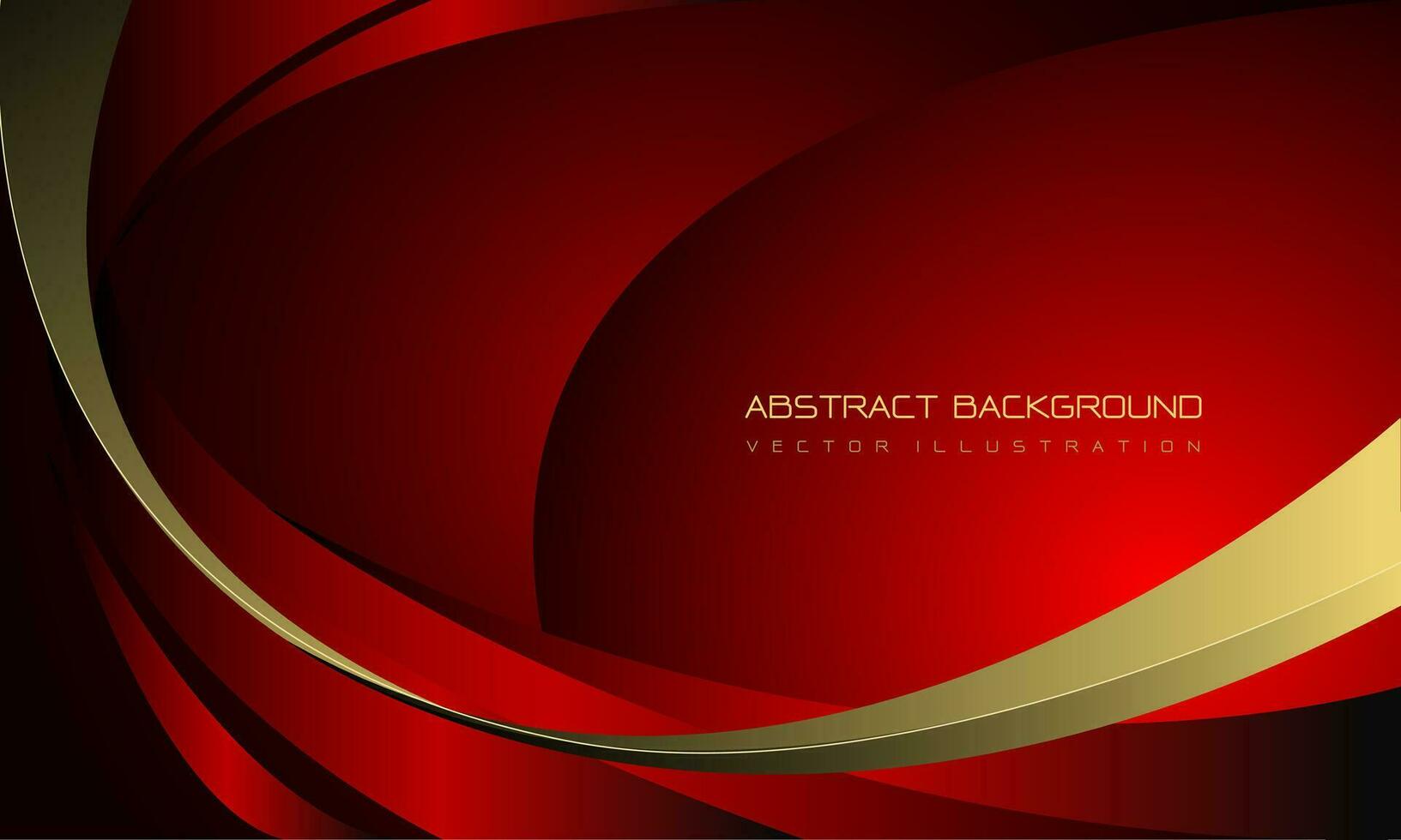 Abstract gold line red metallic curve dynamic overlap shadow design modern futuristic luxury creative background vector