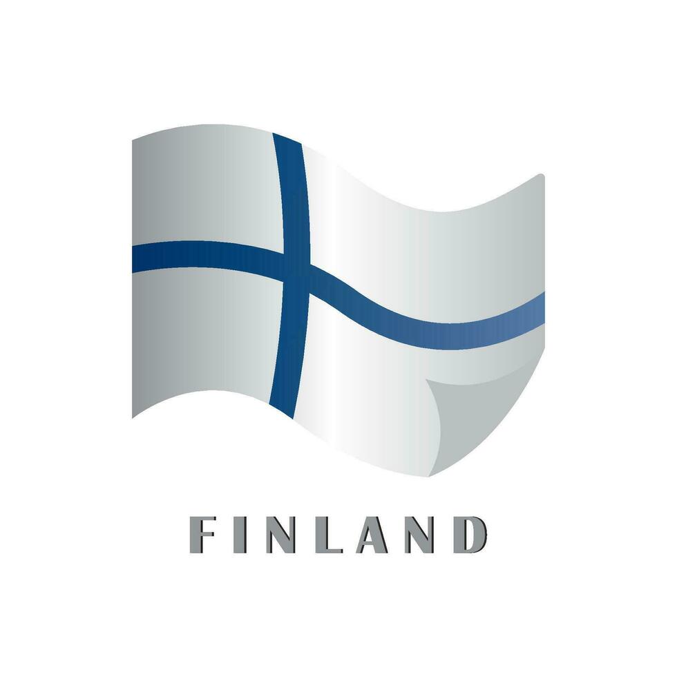 icono de la bandera de finlandia vector