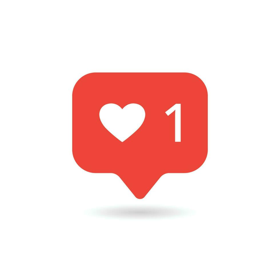 Notification Like icon. Social media notifications icon vector