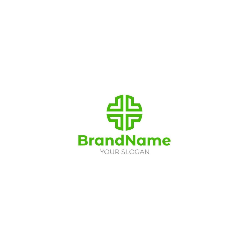 Medical Green Logo Design Vector