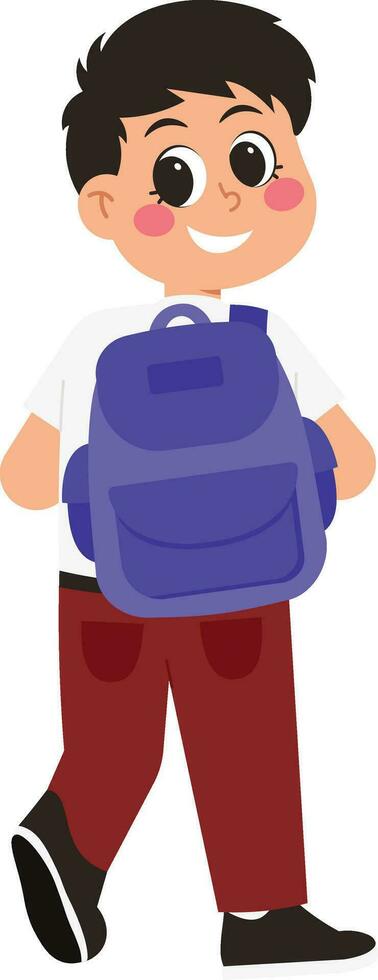 Little school Boy Illustration vector