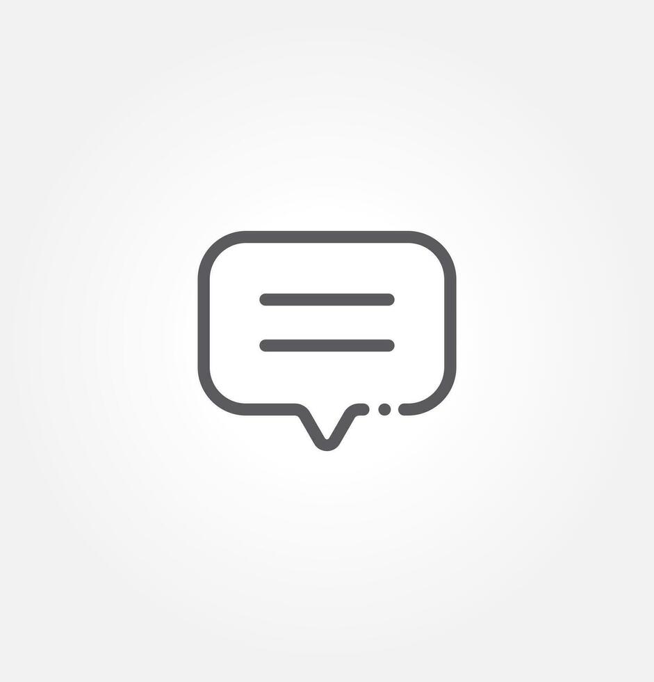 Chat Icon in trendy flat style isolated on grey background. message icon vector. Speech bubble symbol for your web site design, logo, app, UI. Vector illustration