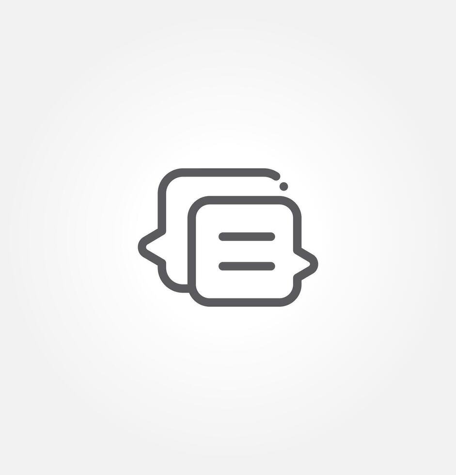 Chat Icon in trendy flat style isolated on grey background. message icon vector. Speech bubble symbol for your web site design, logo, app, UI. Vector illustration