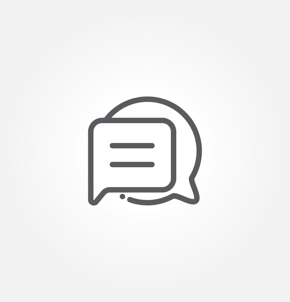 Chat Icon in trendy flat style isolated on grey background. message icon vector. Speech bubble symbol for your web site design, logo, app, UI. Vector illustration